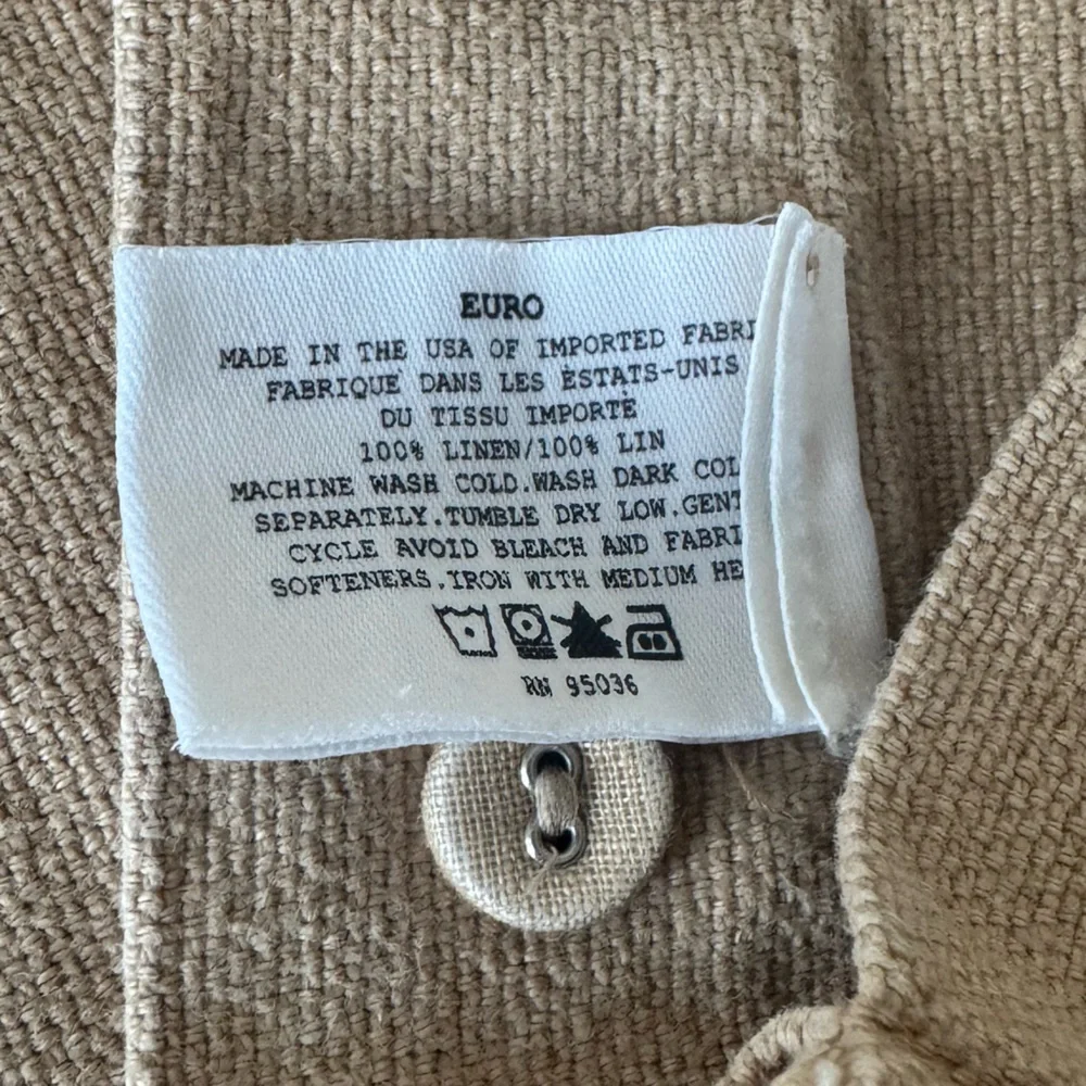 Matteo Los Angeles European Linen Pillow Shams Beige/light brown (Set- 2 Shams)